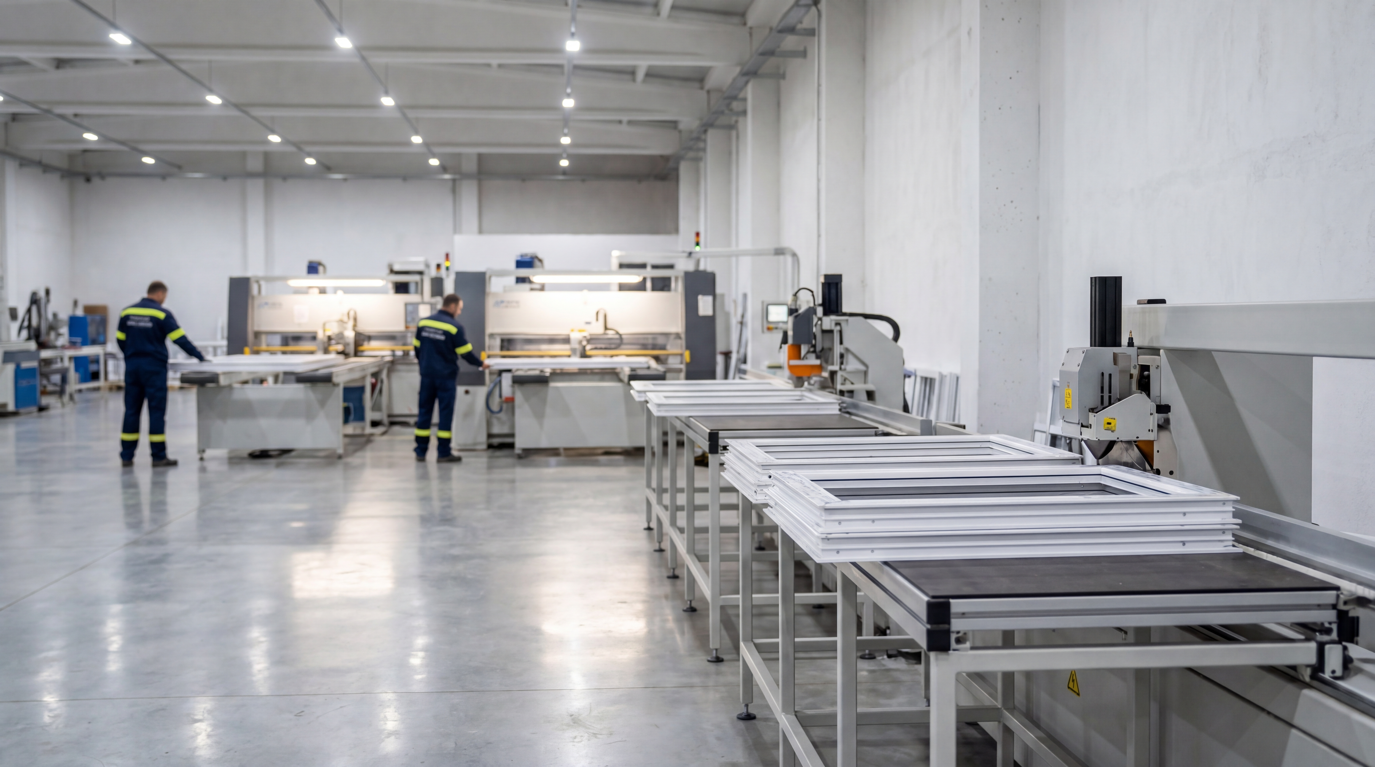 Atelier de producție Fereastra ECU — linie de asamblare profile PVC